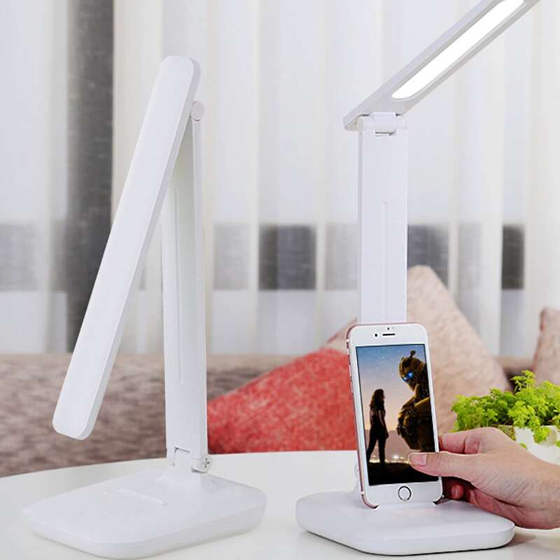 

1pc Solid Led Table Lamp, White
