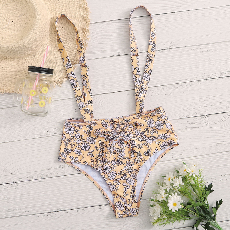 

Floral Lace Up Suspender Bikini Panty, Orange