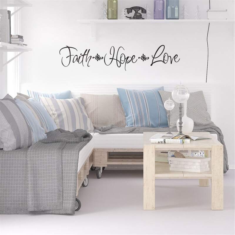 

1pc Letter Graphic Wall Sticker, Black and white