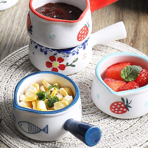 

1pc Flower Painted Mini Pot