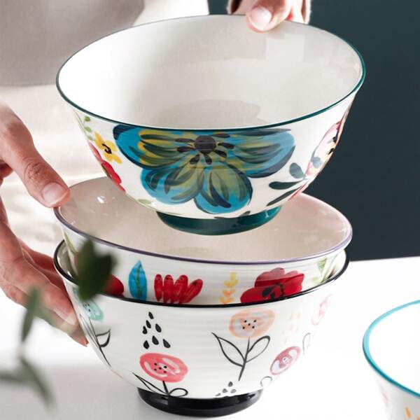

1pc Flower Painted Bowl