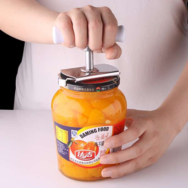 

1pc Stainless Steel Adjustable Can Opener, Silver