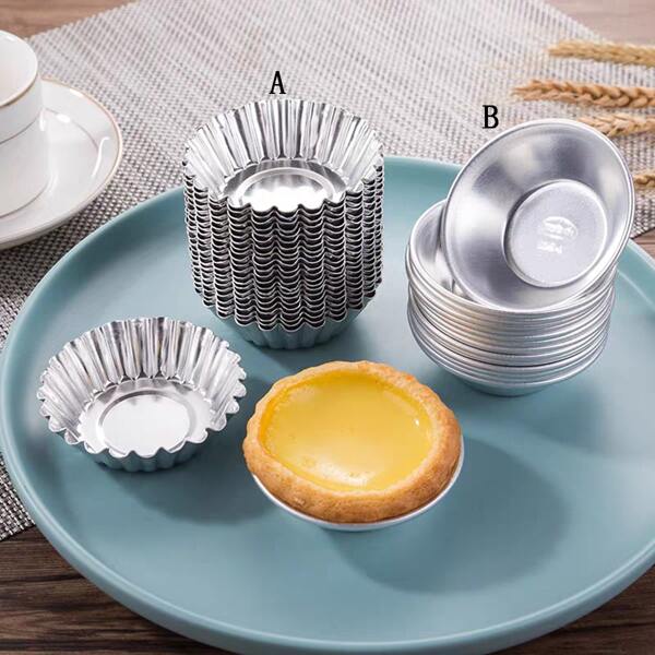 

10pcs Aluminum Egg Tart Mould