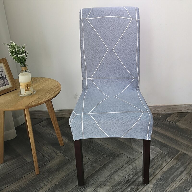 

Geometric Pattern Stretchy Chair Cover, Grey