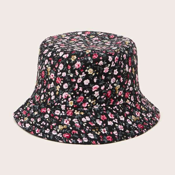 

Floral Pattern Bucket Hat, Multicolor