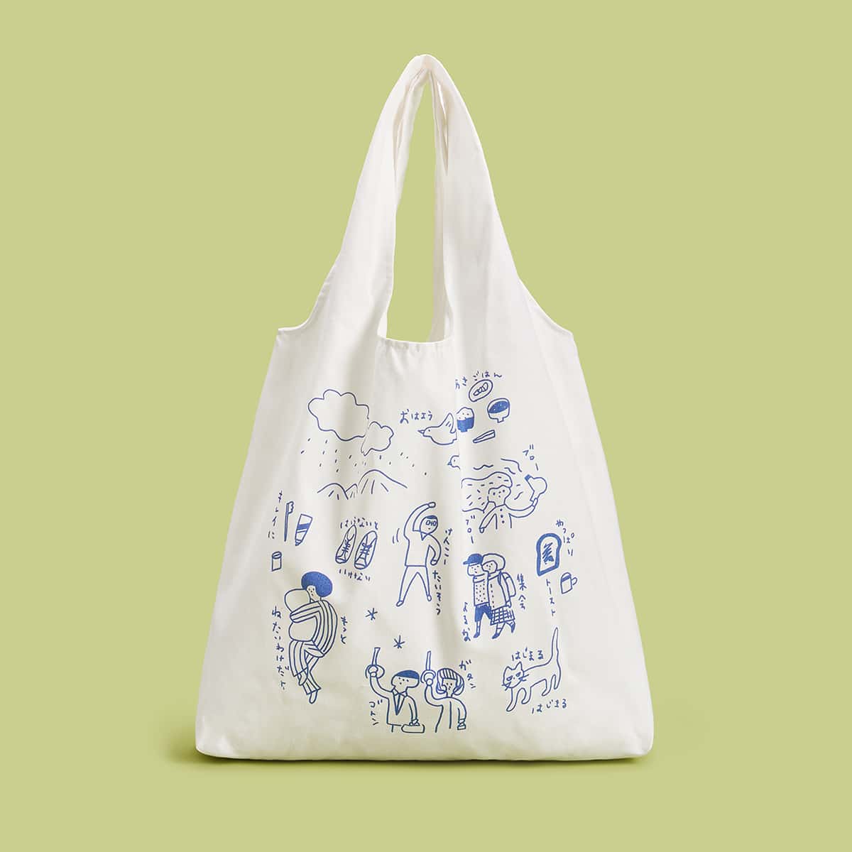 

Figure Graphic Canvas Tote Bag, White