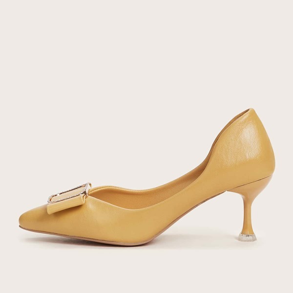 

Bow Decor Stiletto Court Heels, Khaki