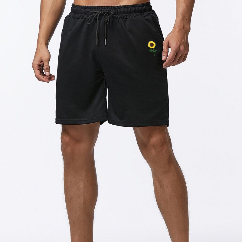 

Guys Sunflower Graphic Shorts, Black