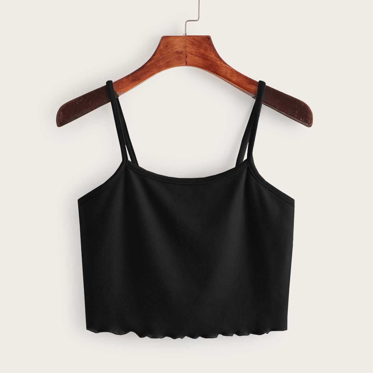 

Lettuce Edge Black Crop Cami