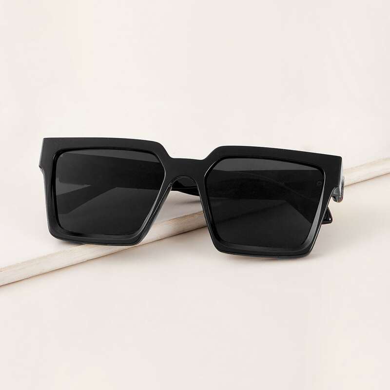

Acrylic Frame Sunglasses With Case, Black