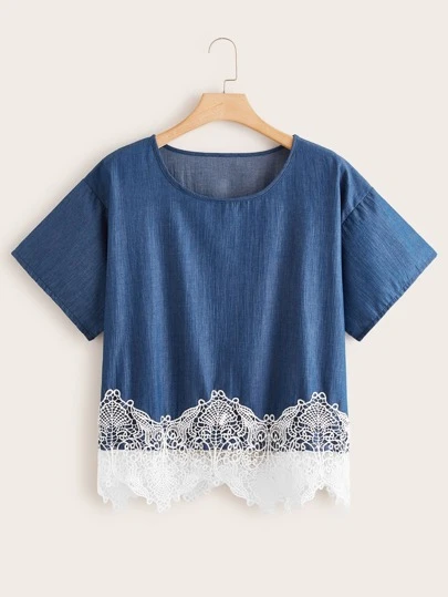 plus size denim tunic