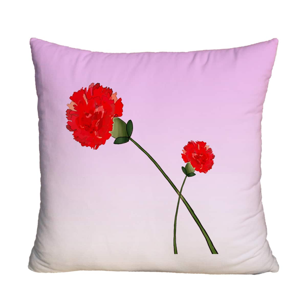 

1pc Mothers Day Carnation Cushion Cover, Multicolor