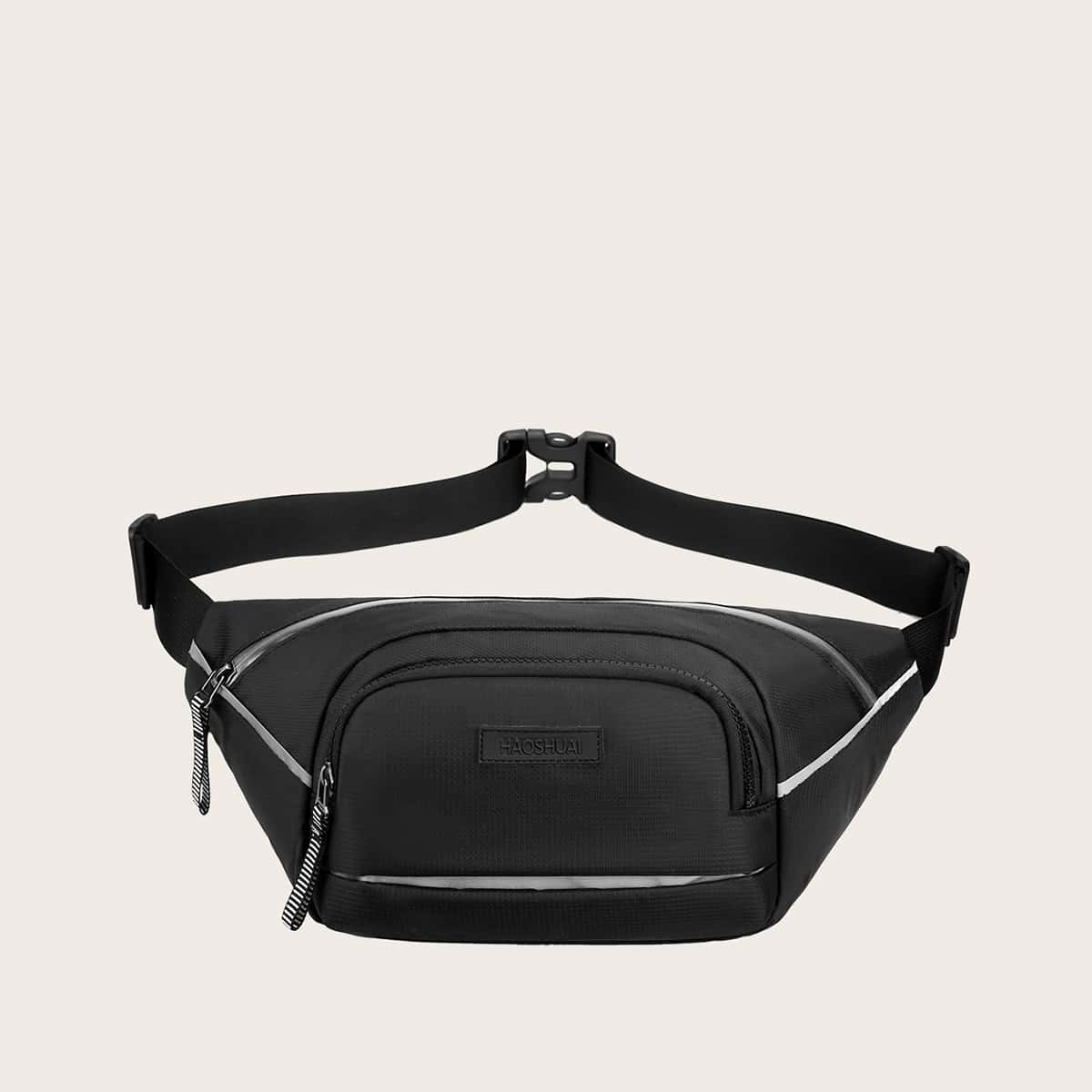 

Guys Pocket Front Fanny Pack, Black