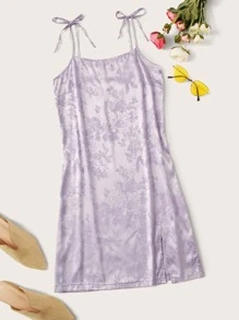 satin jacquard cami dress