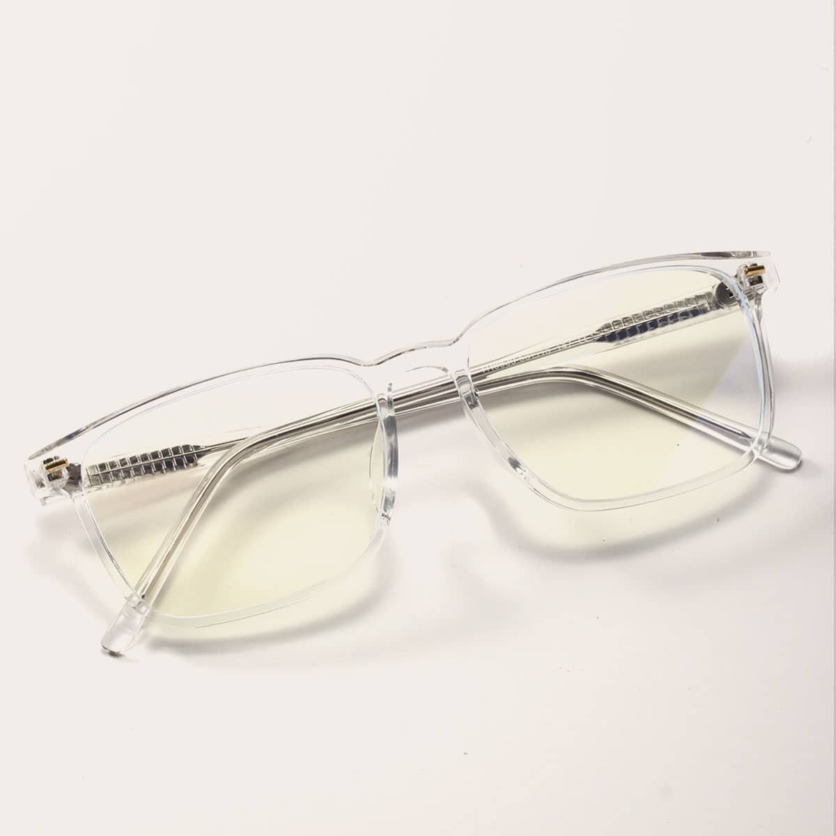 

Clear Frame Glasses With Case