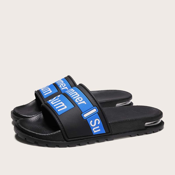 

Men Letter Graphic Sliders, Multicolor