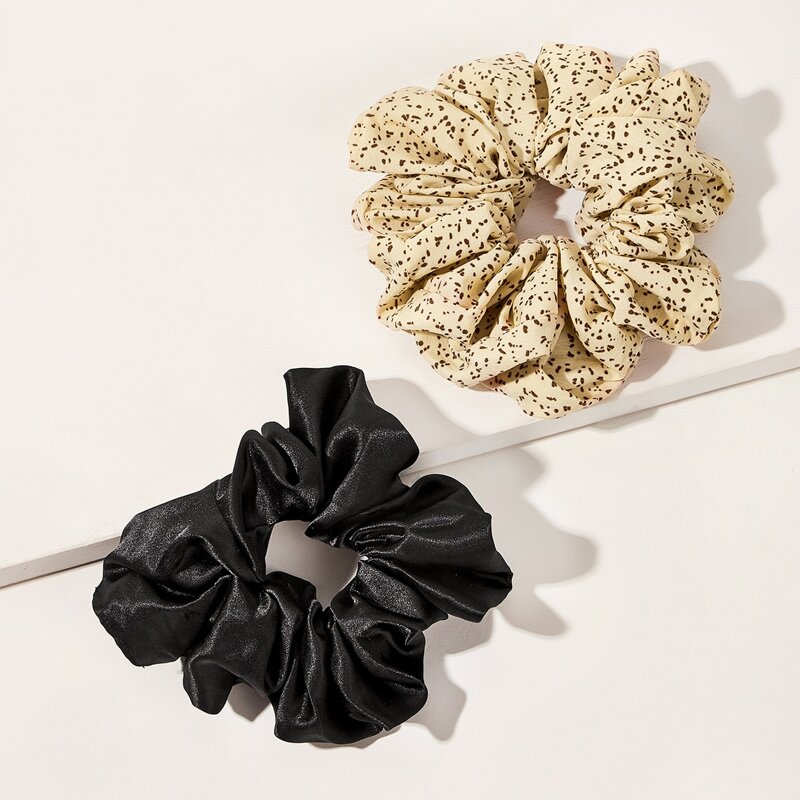 

2pcs Graphic Scrunchie, Multicolor
