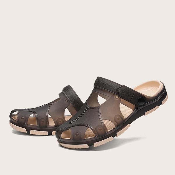 

Мужские полые сандалии ношения двух способа, Чёрный