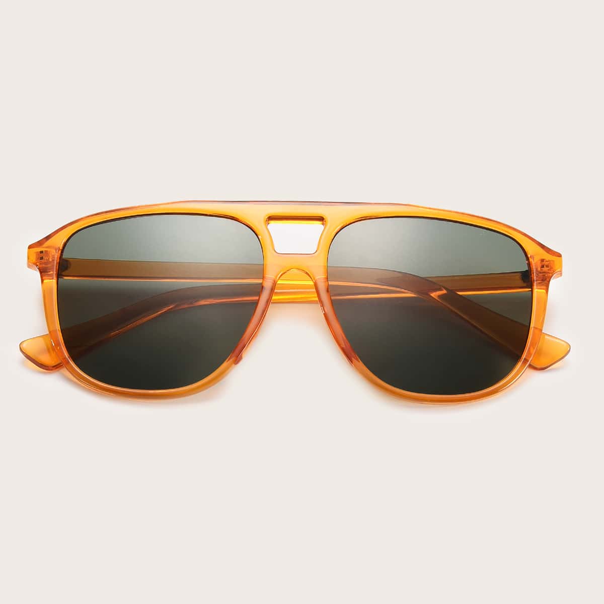 

Flat Top Clear Frame Sunglasses With Case, Multicolor