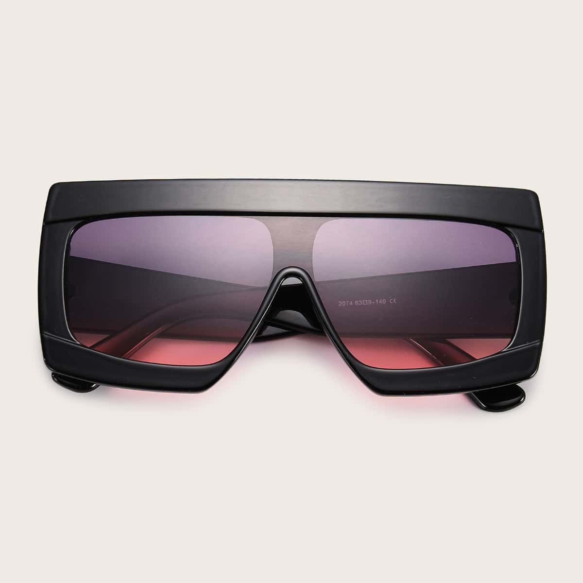 

Flat Top Shield Sunglasses With Case, Multicolor
