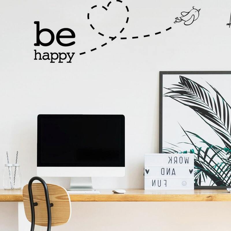 

Slogan Graphic Wall Sticker, Black