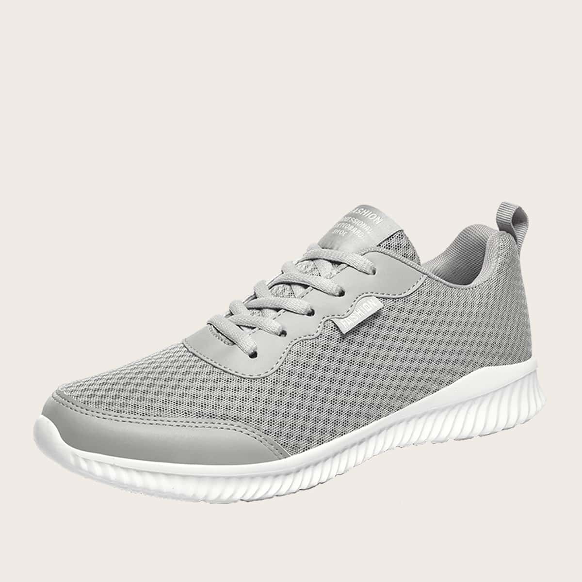 

Guys Lace-up Front Mesh Sneakers, Grey