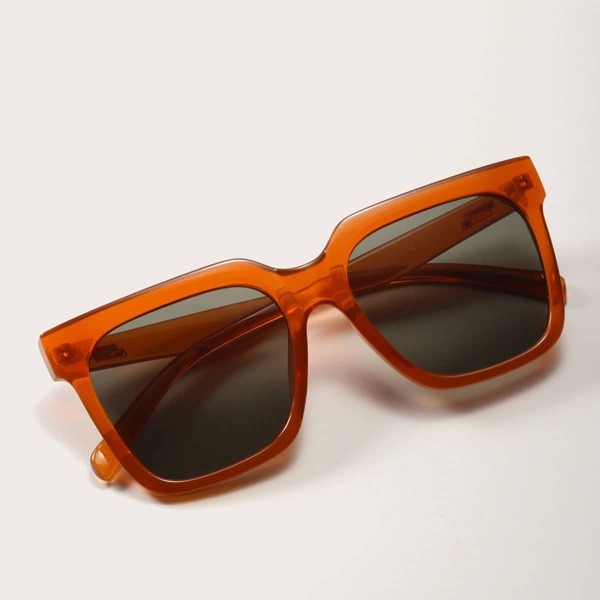 

Square Acrylic Frame Sunglasses With Case, Multicolor