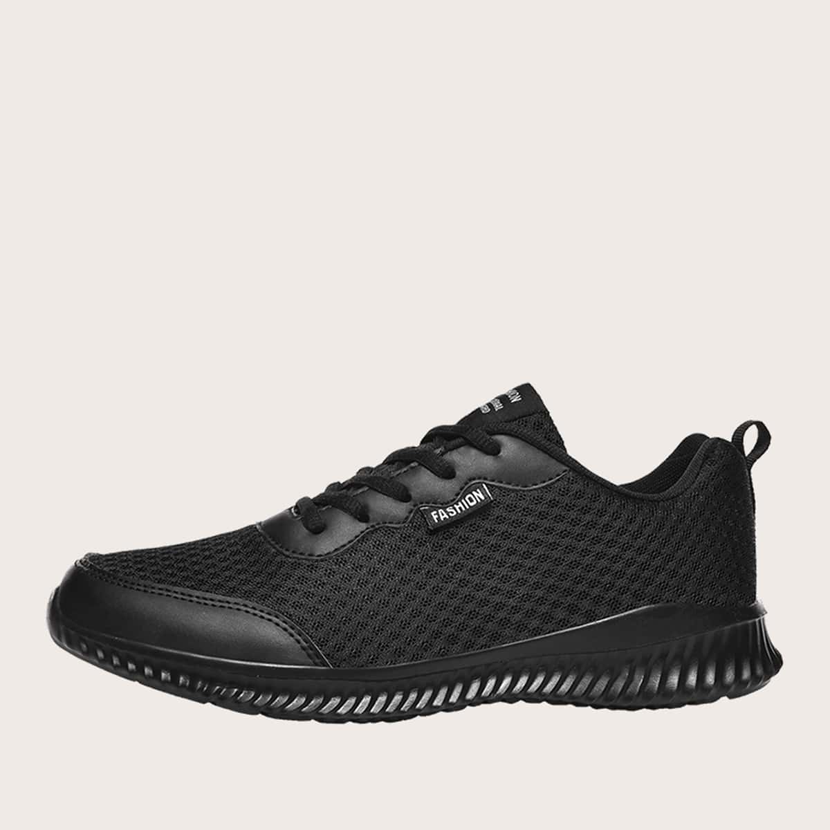 

Guys Lace-up Front Wide Fit Sneakers, Black