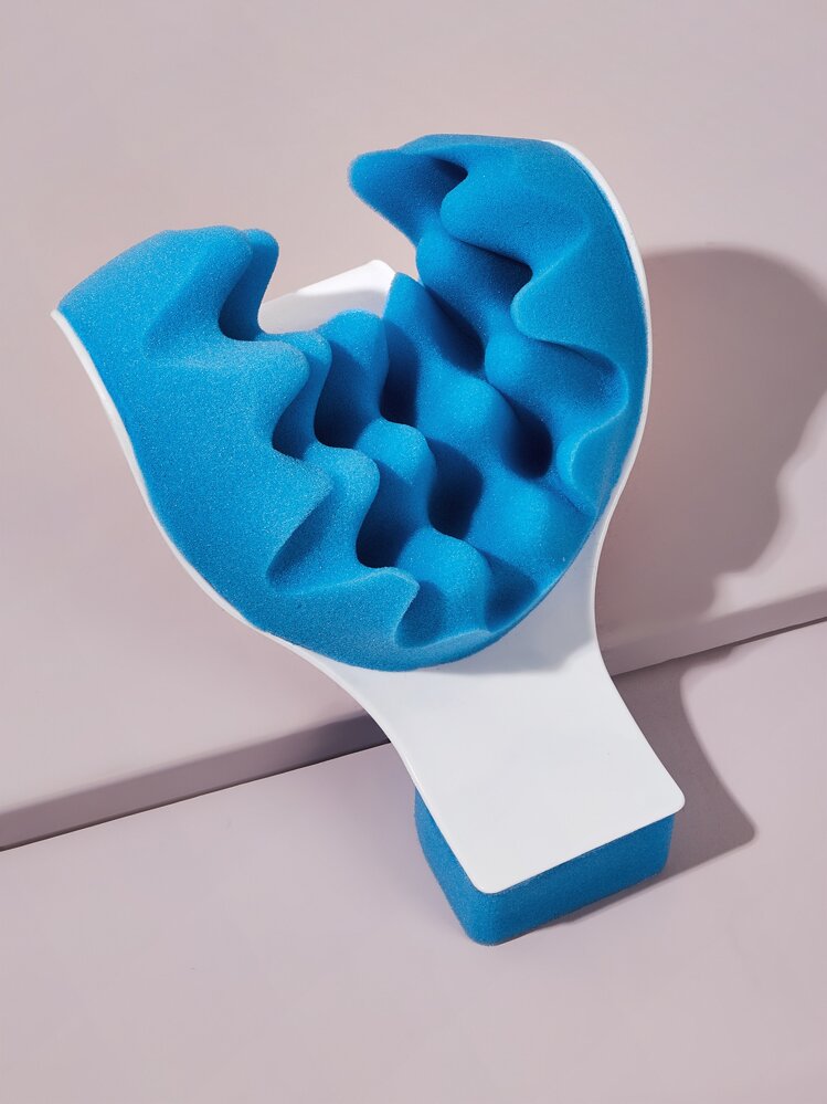 Portable Head And Neck Massage Pillow - Blue - View 1