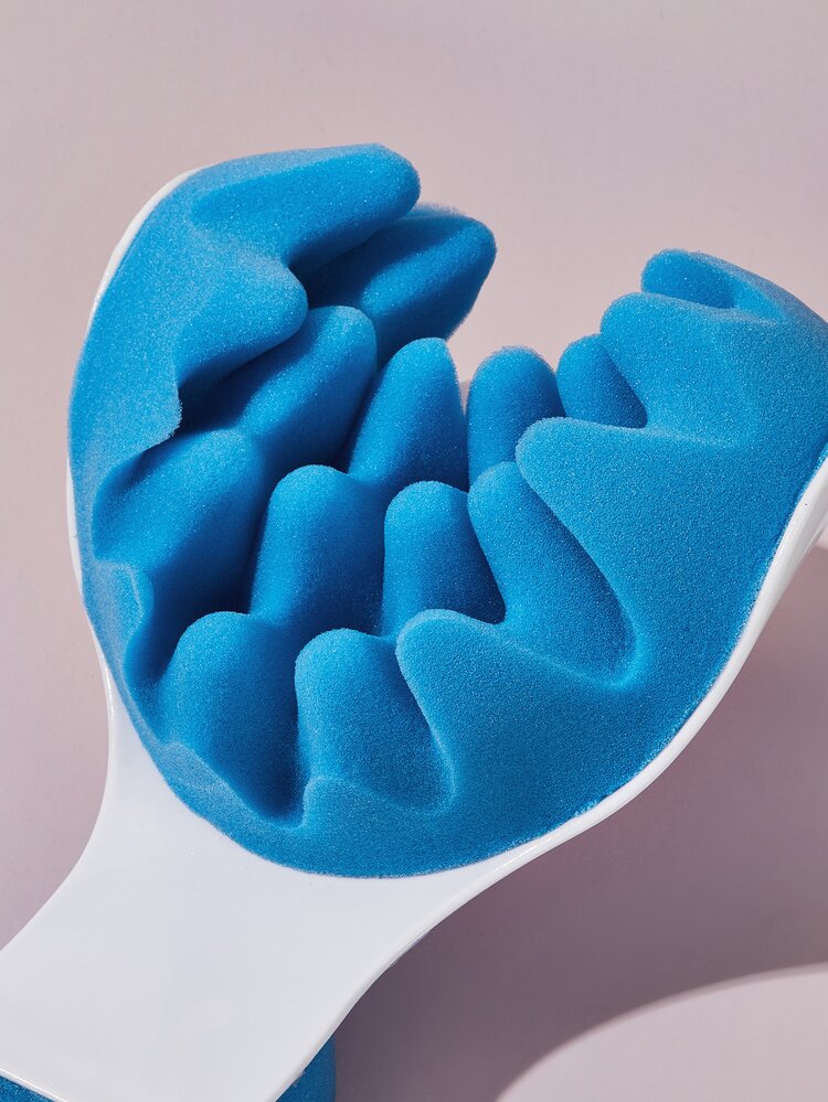 Portable Head And Neck Massage Pillow - Blue - View 3