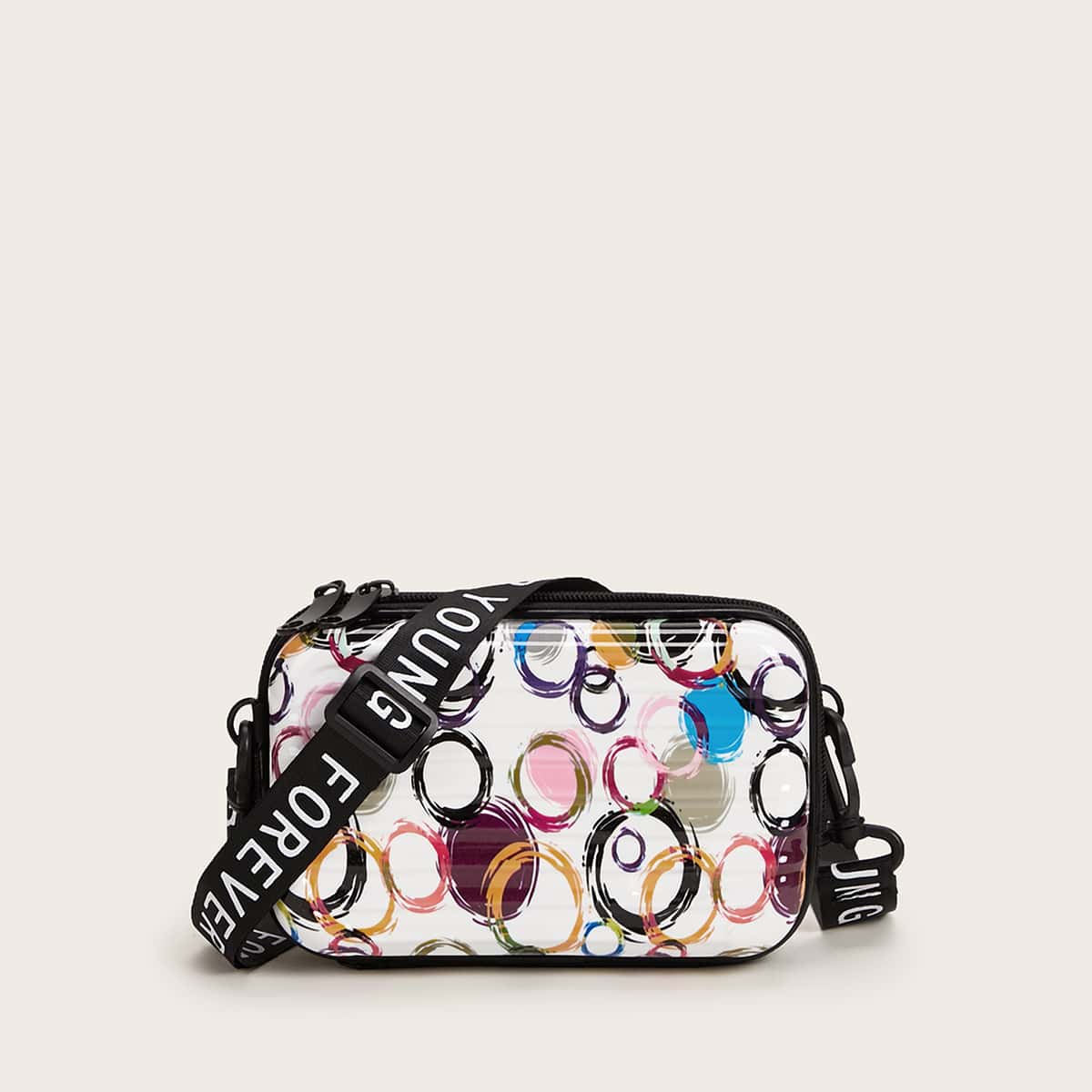

Suitcase Shaped Crossbody Bag, Multicolor