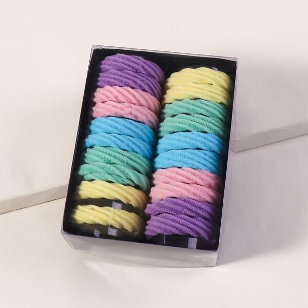 

20pcs Colorful Hair Tie, Multicolor