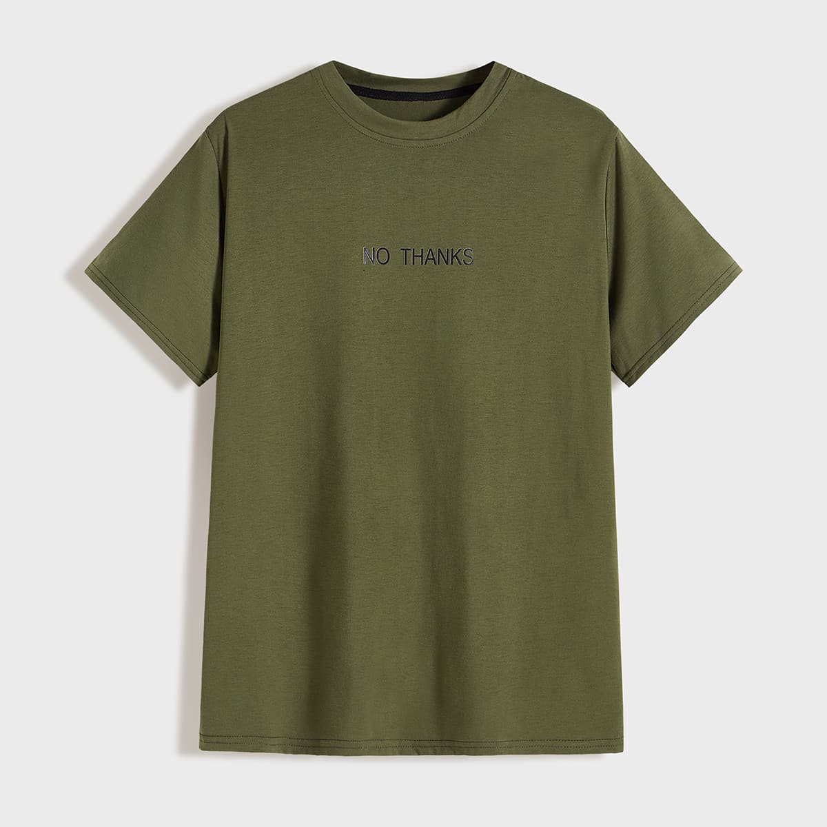 

Guys Letter Graphic Crew Neck Tee, Army green
