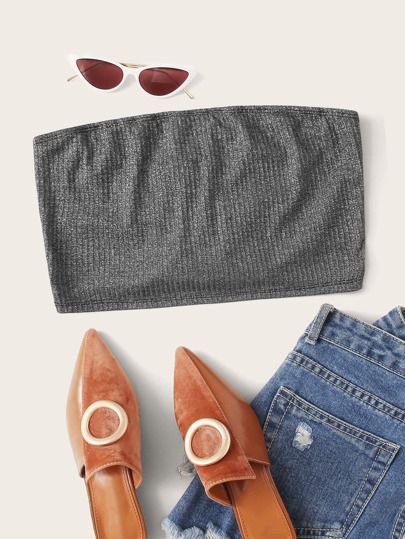 Lace-up Back Bandeau Top