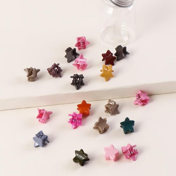 

20pcs Mini Hair Claws, Multicolor