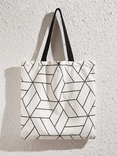 Geometric Graphic Shopper Bag
