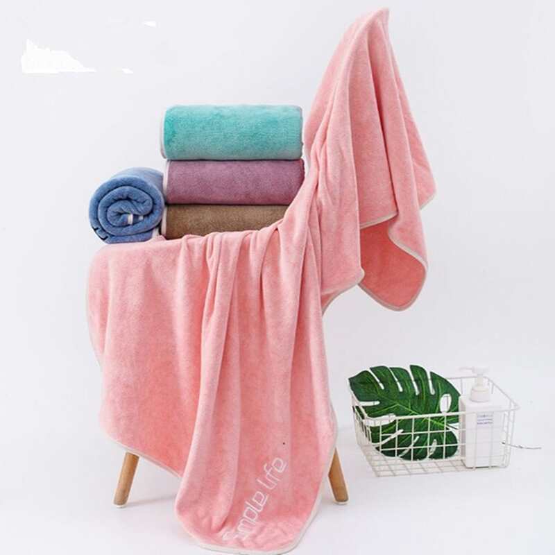 

1pc Solid Bath Towel, Multicolor