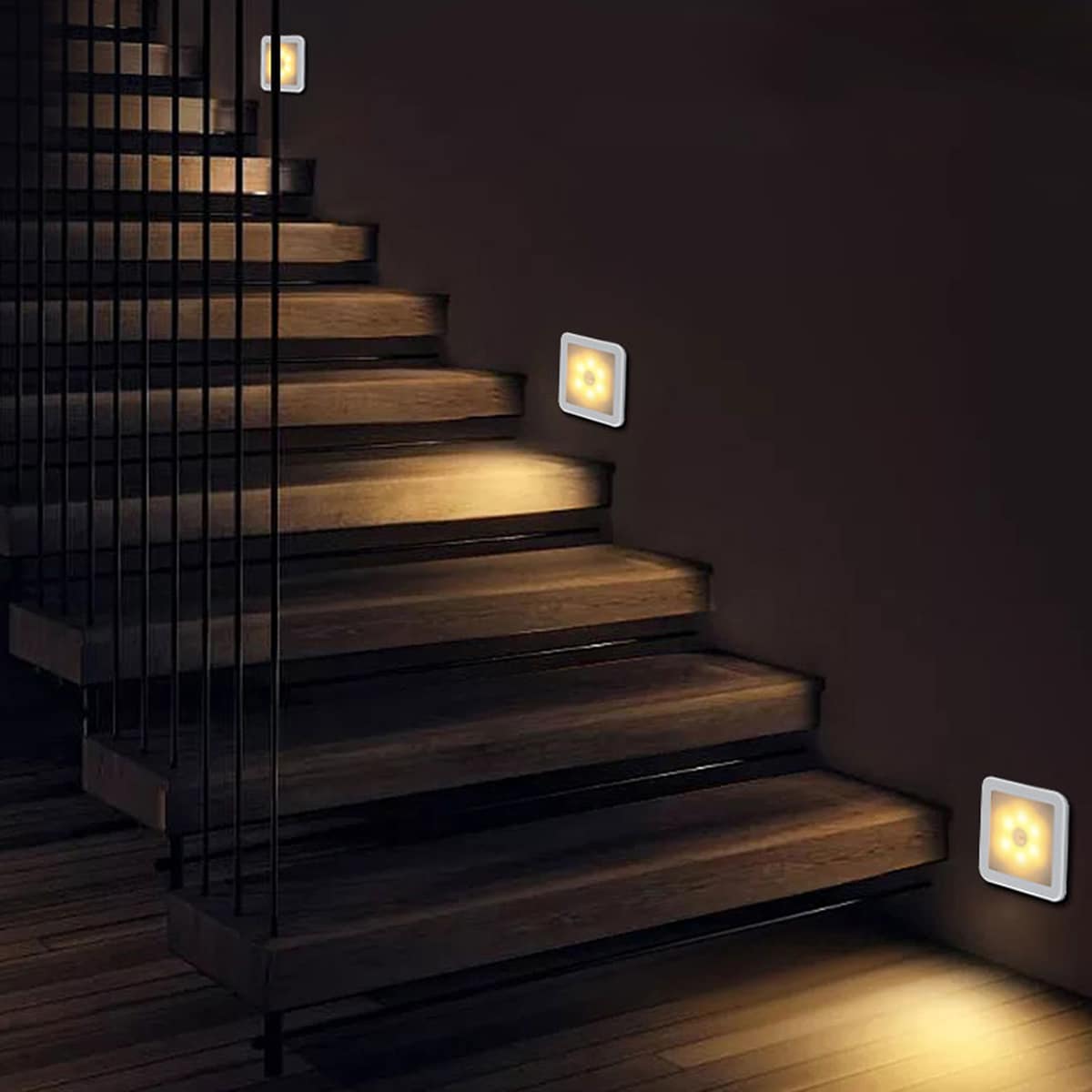 

1pc Square Wall Lamp, Yellow