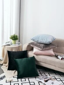 1 pieza funda de cojín unicolor sin relleno - Multicolor - Ver 2