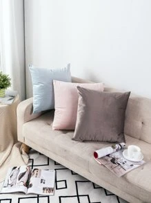 1 pieza funda de cojín unicolor sin relleno - Multicolor - Ver 3