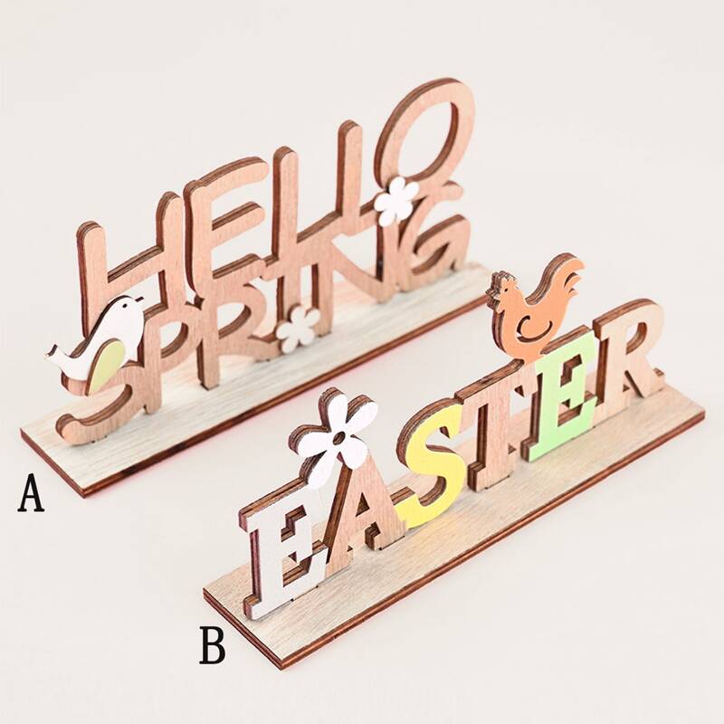 

1pc Slogan Wooden Decorative Object