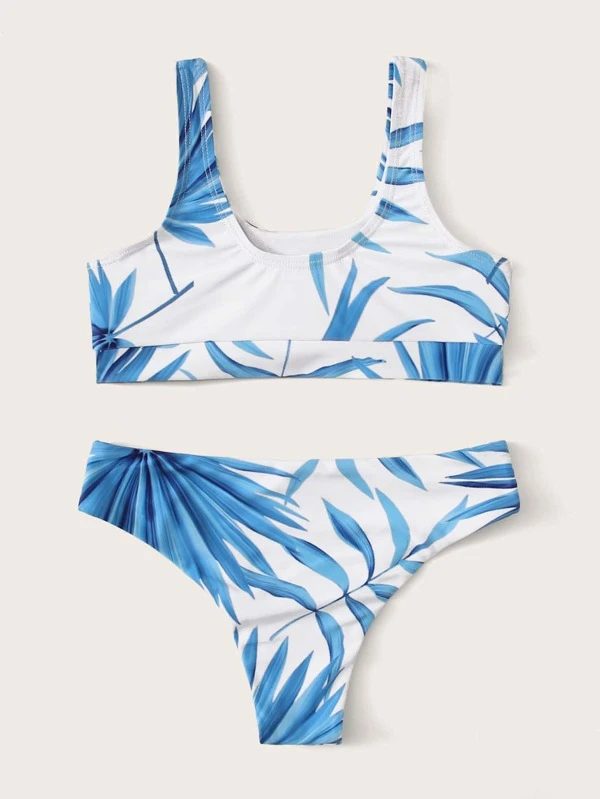 palm leaf print bikini