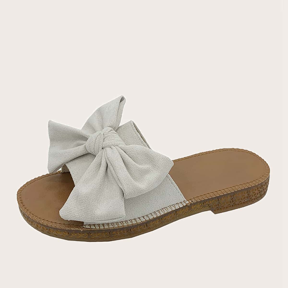 

Bow Decor Sliders, White