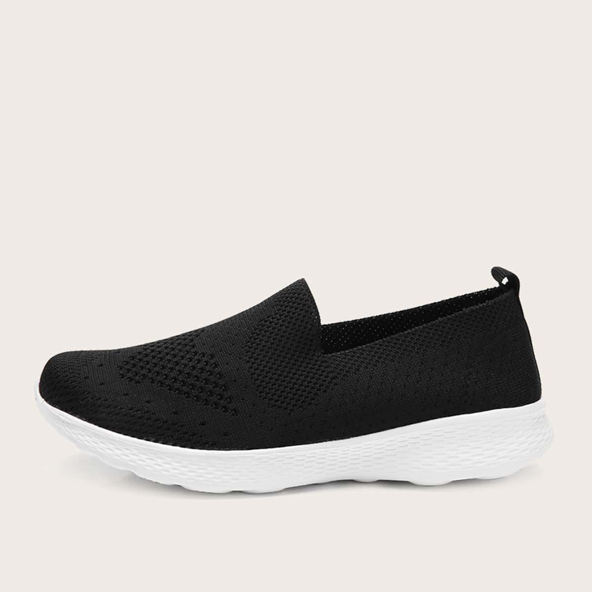 

Slip On Knit Sneakers, Black