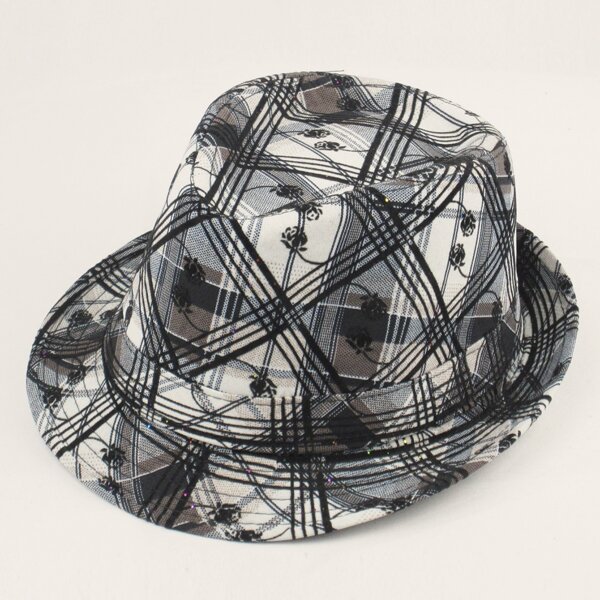 

Men Rose & Plaid Pattern Bucket Hat, Multicolor