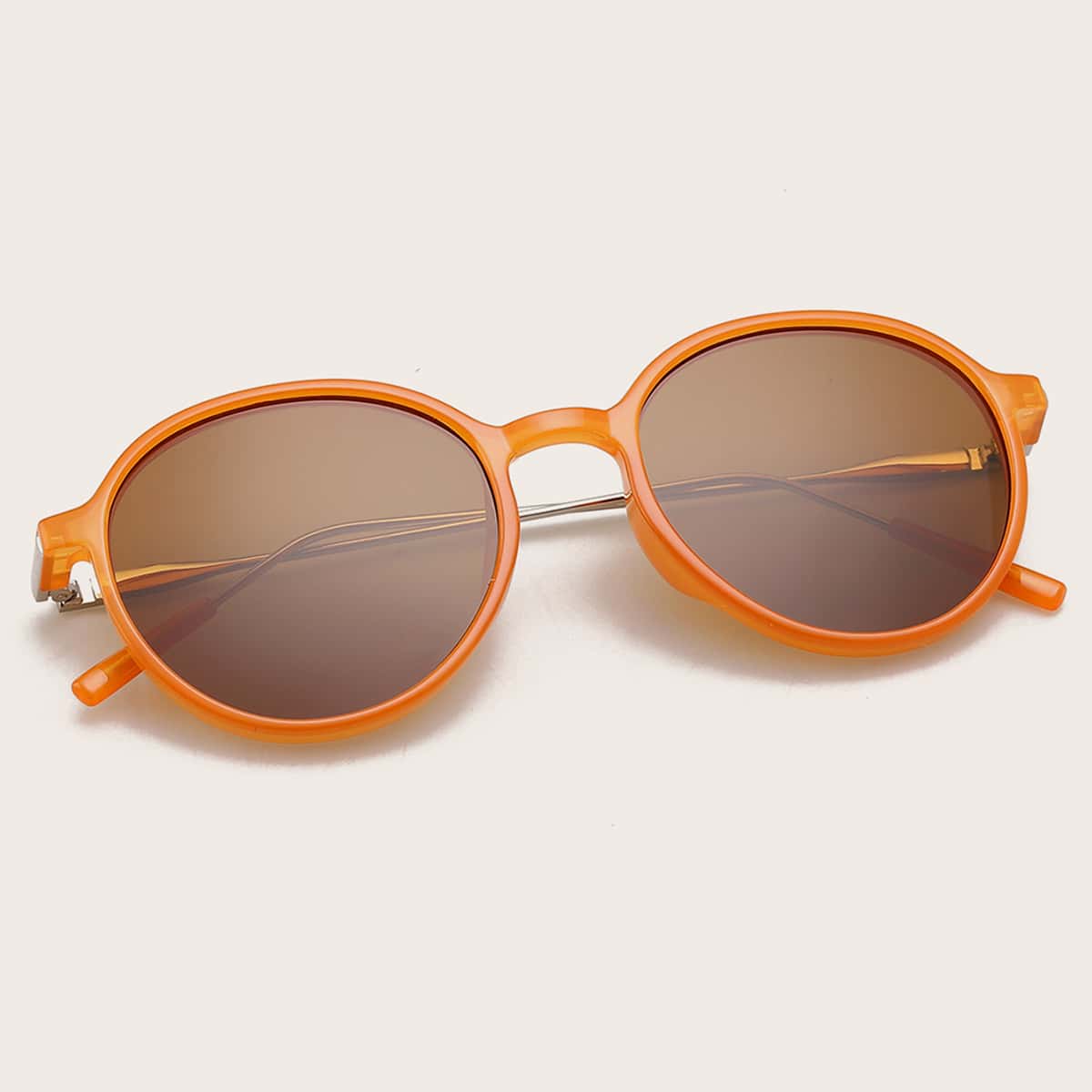 

Round Acrylic Frame Sunglasses, Orange