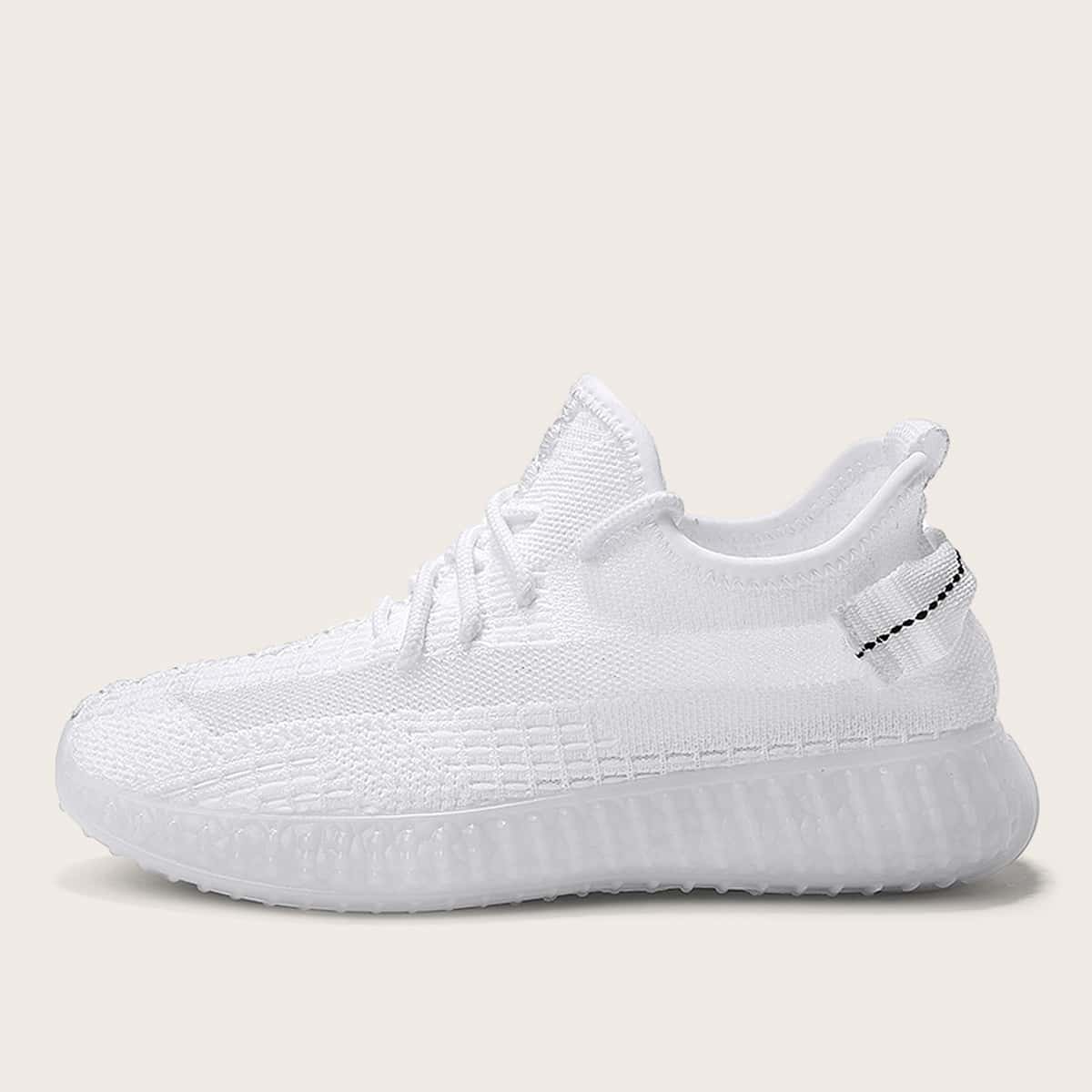 

Lace-up Front Low Top Sneakers, White