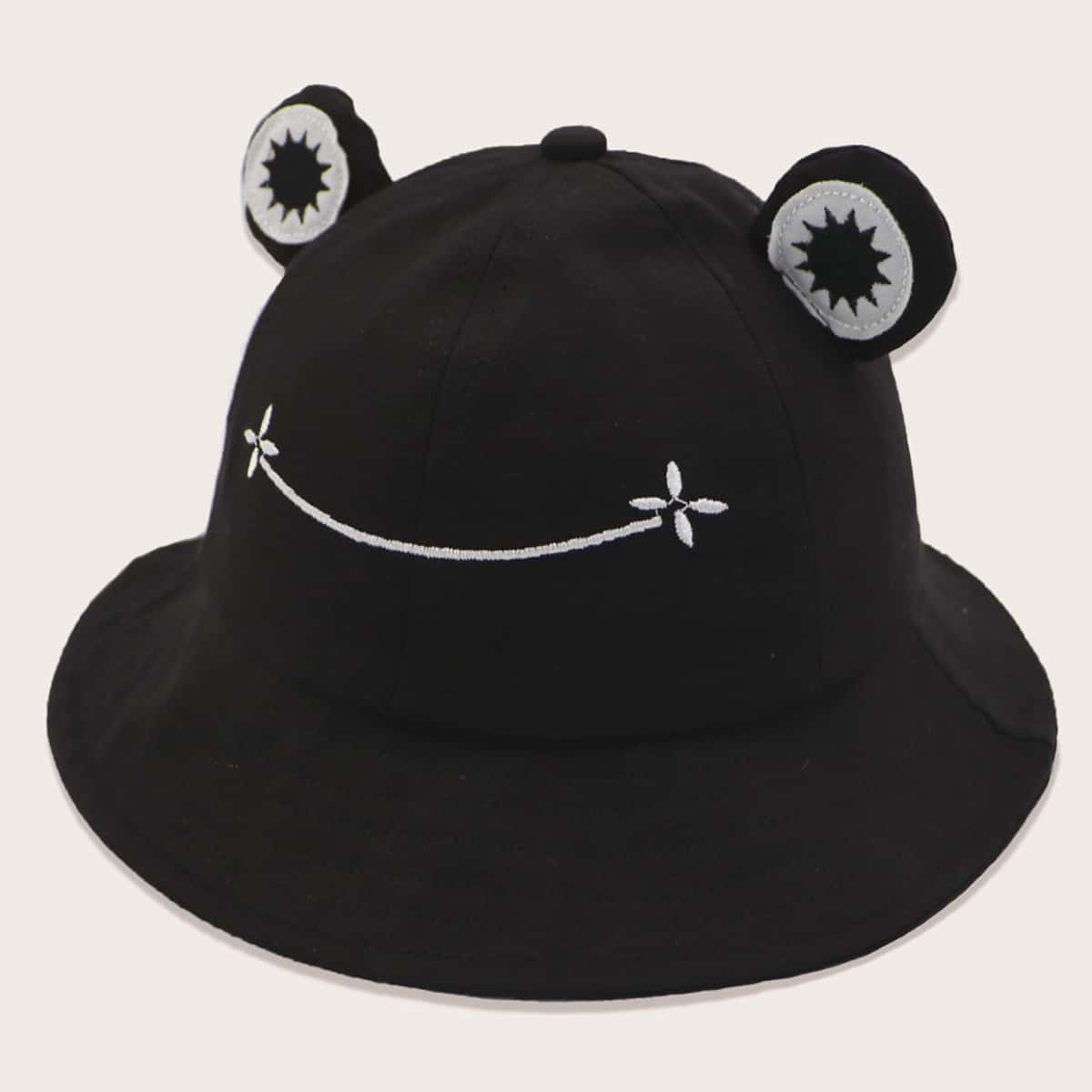 

Cartoon Frog Design Bucket Hat, Black