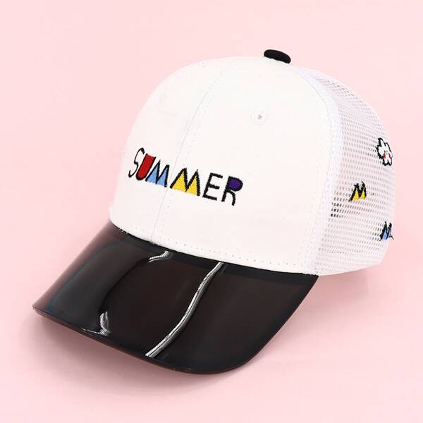 

Boys Letter Embroidery Mesh Baseball Cap, Multicolor