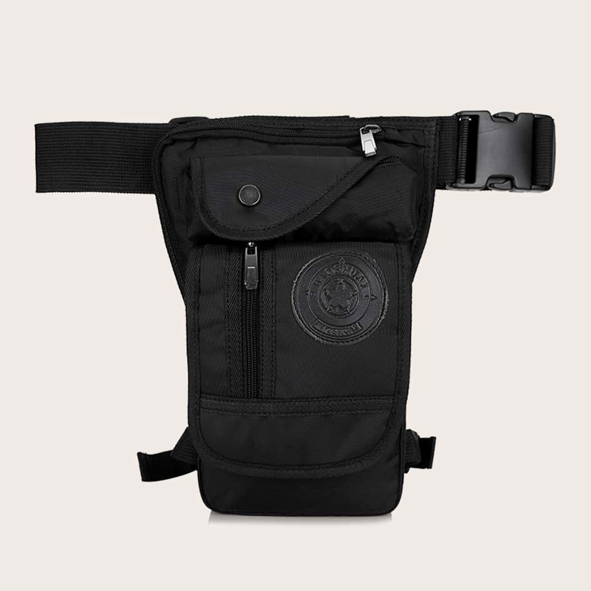 

Guys Zip Front Outdoor Leg Drop Bag, Black